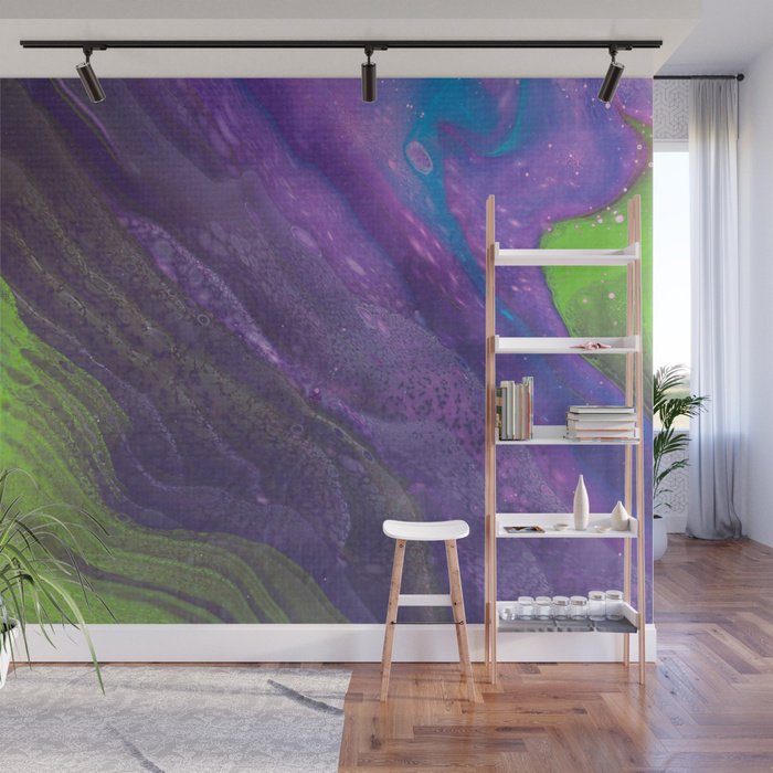 Removable Wall Mural - Wallpaper  Abstract Artwork - Fluid Art Pour 29  - PIPAFINEART