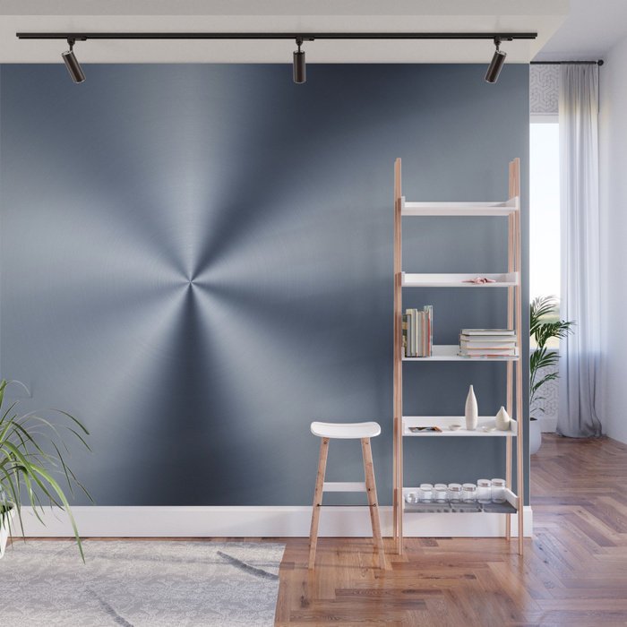 Radial Brushed Metal Texture - Adhesive Wallpaper - Removable Wallpaper - Wall Sticker - Full Size Wall Mural - PIPAFINEART