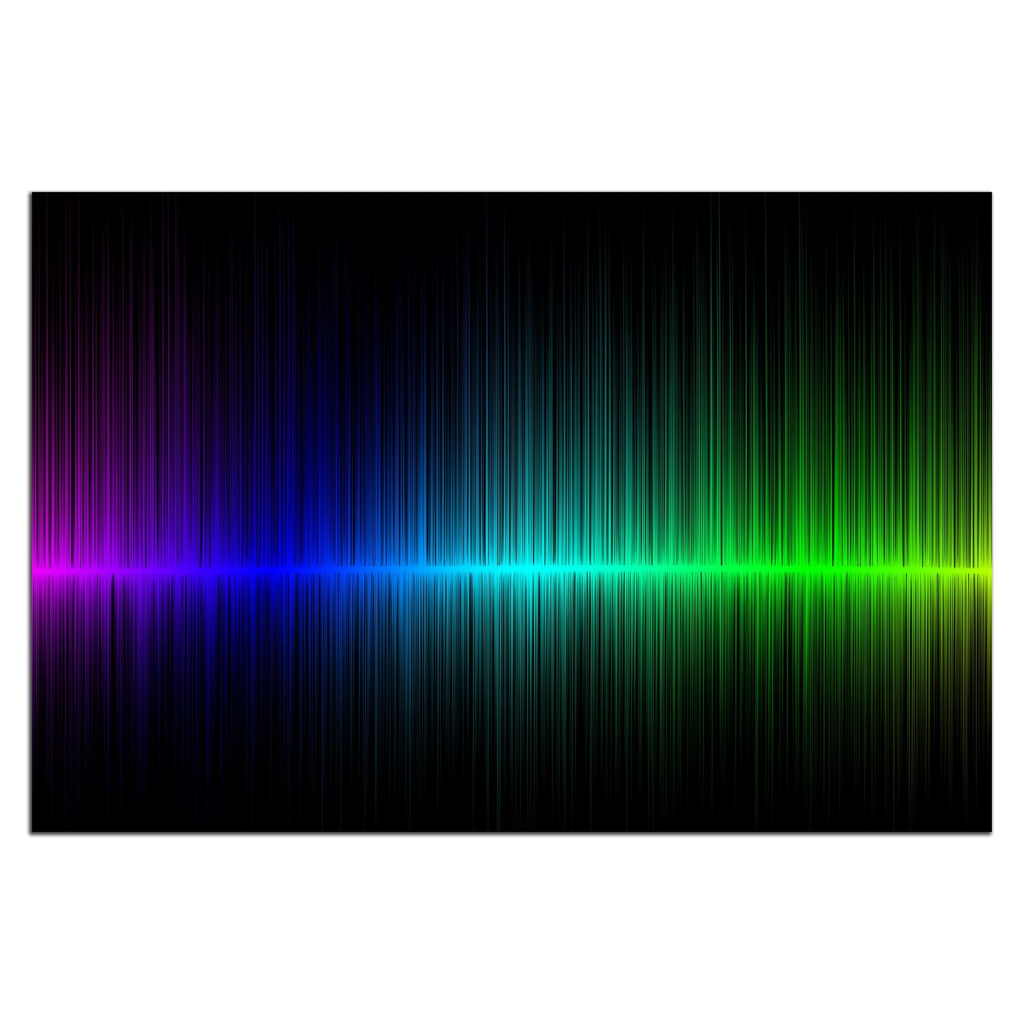 Rainbow Radio Waves - Peel and Stick Removable Wallpaper Full Size Wall Mural - PIPAFINEART