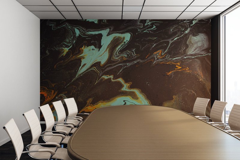 Removable Wall Mural - Wallpaper Abstract Artwork - Fluid Art Pour 3 - PIPAFINEART