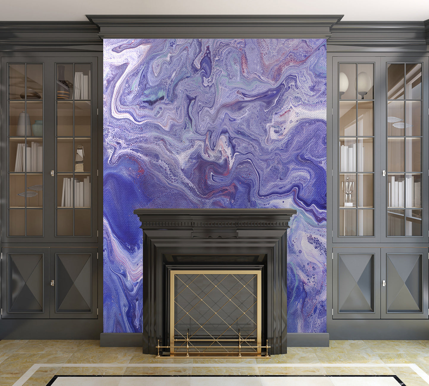 Removable Wall Mural - Wallpaper Abstract Artwork - Fluid Art Pour 4 - PIPAFINEART