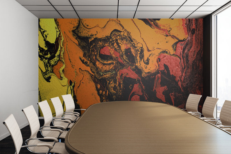 Removable Wall Mural - Wallpaper Abstract Artwork - Fluid Art Pour 6 - PIPAFINEART