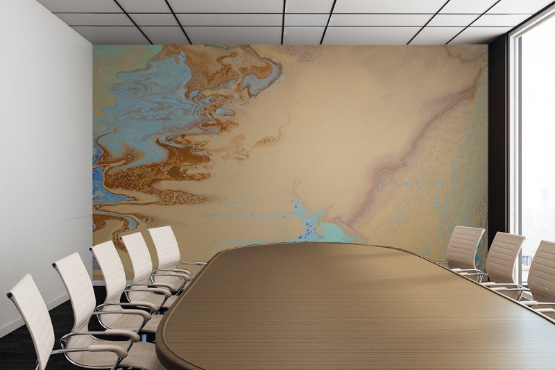 Removable Wall Mural - Wallpaper Abstract Artwork - Fluid Art Pour 11 - PIPAFINEART