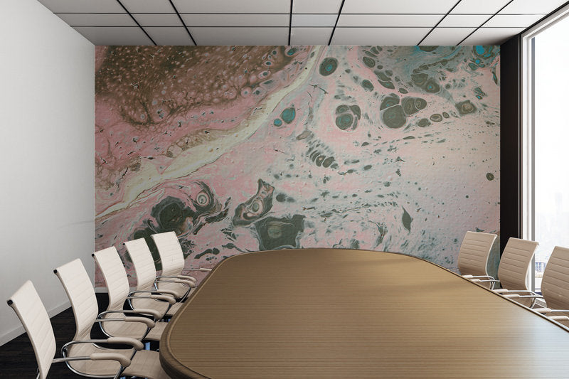 Removable Wall Mural - Wallpaper Abstract Artwork - Fluid Art Pour 19 - PIPAFINEART