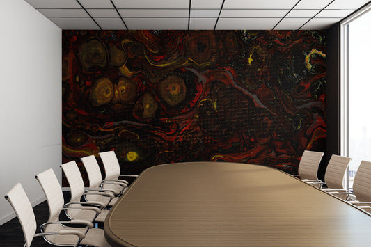 Removable Wall Mural - Wallpaper  Abstract Artwork - Fluid Art Pour 21  - PIPAFINEART