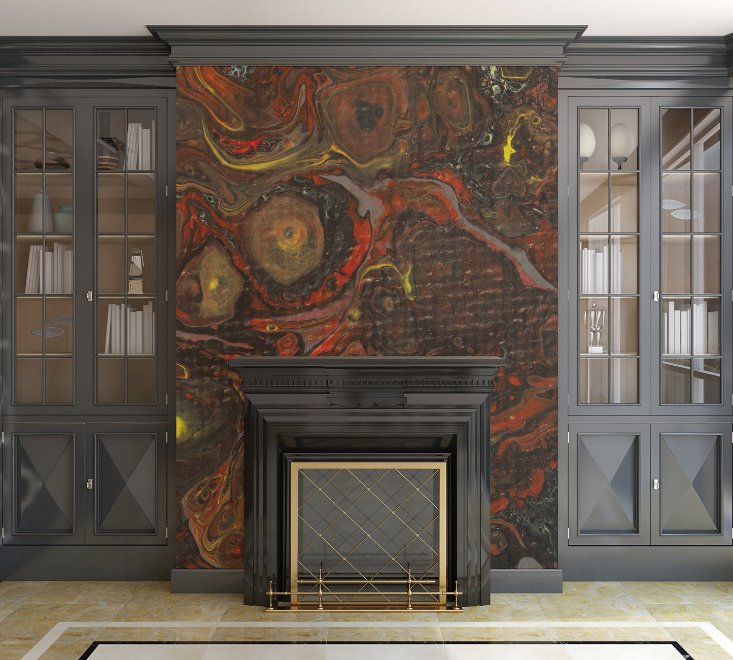 Removable Wall Mural - Wallpaper  Abstract Artwork - Fluid Art Pour 21  - PIPAFINEART