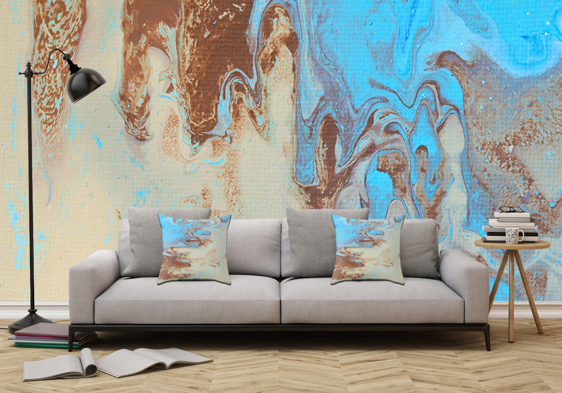 Removable Wall Mural - Wallpaper  Abstract Artwork - Fluid Art Pour 27  - PIPAFINEART