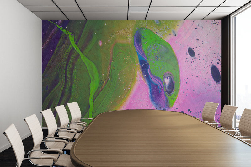 Removable Wall Mural - Wallpaper Abstract Artwork - Fluid Art Pour 30 - PIPAFINEART