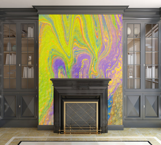 Removable Wall Mural - Wallpaper  Abstract Artwork - Fluid Art Pour 33  - PIPAFINEART