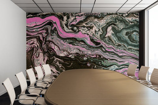 Removable Wall Mural - Wallpaper  Abstract Artwork - Fluid Art Pour 34  - PIPAFINEART