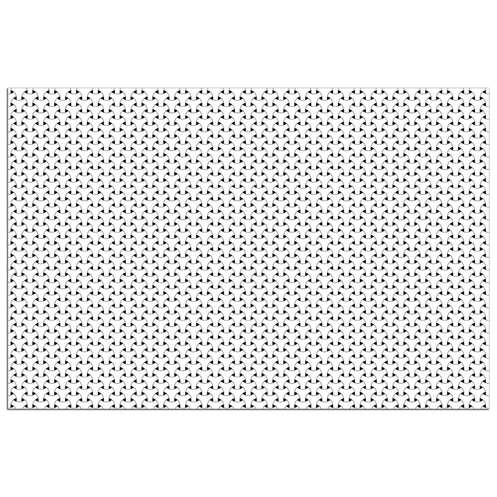 Black and White Basket Weave Circles Shapes- Adhesive Wallpaper - Removable Wallpaper - Wall Sticker - Full Size Wall Mural - PIPAFINEART