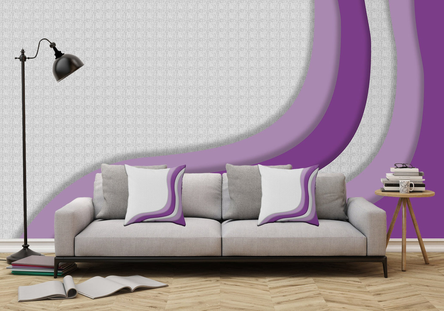 Soothing Waves - Peel and Stick Removable Wallpaper Full Size Wall Mural - PIPAFINEART