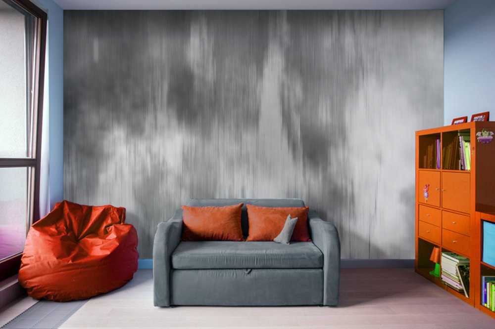 Smokey Mist Illustration - Peel and Stick Removable Wallpaper Full Size Wall Mural - PIPAFINEART
