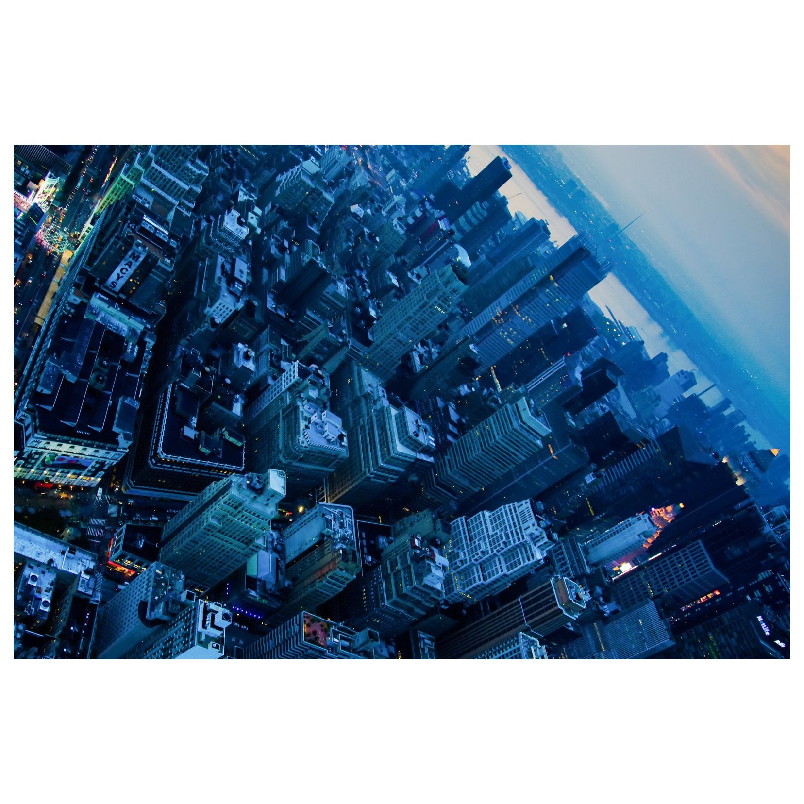 City of Blues Abstract Photo Fine Art Canvas & Unframed Wall Art Prints  - PIPAFINEART