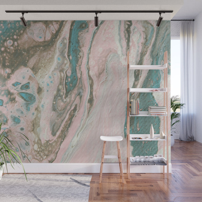 Removable Wall Mural - Wallpaper Abstract Artwork - Fluid Art Pour 20 - PIPAFINEART