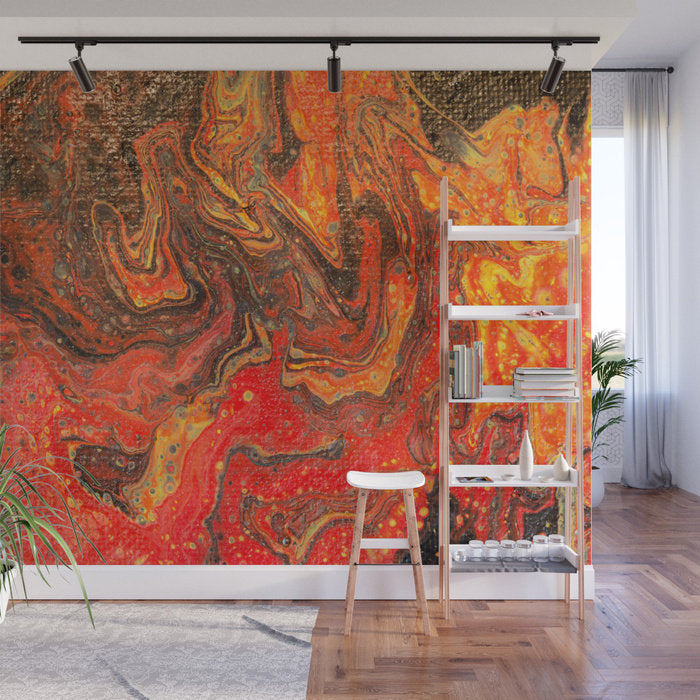 Removable Wall Mural - Wallpaper  Abstract Artwork - Fluid Art Pour 24  - PIPAFINEART