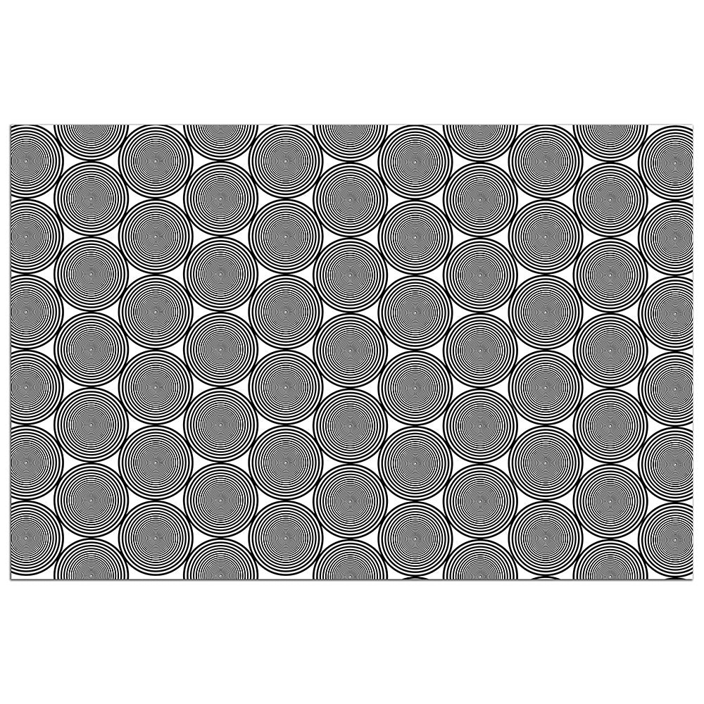 Hypnotic Black and White Circle Pattern - Adhesive Wallpaper - Removable Wallpaper - Wall Sticker - Full Size Wall Mural - PIPAFINEART