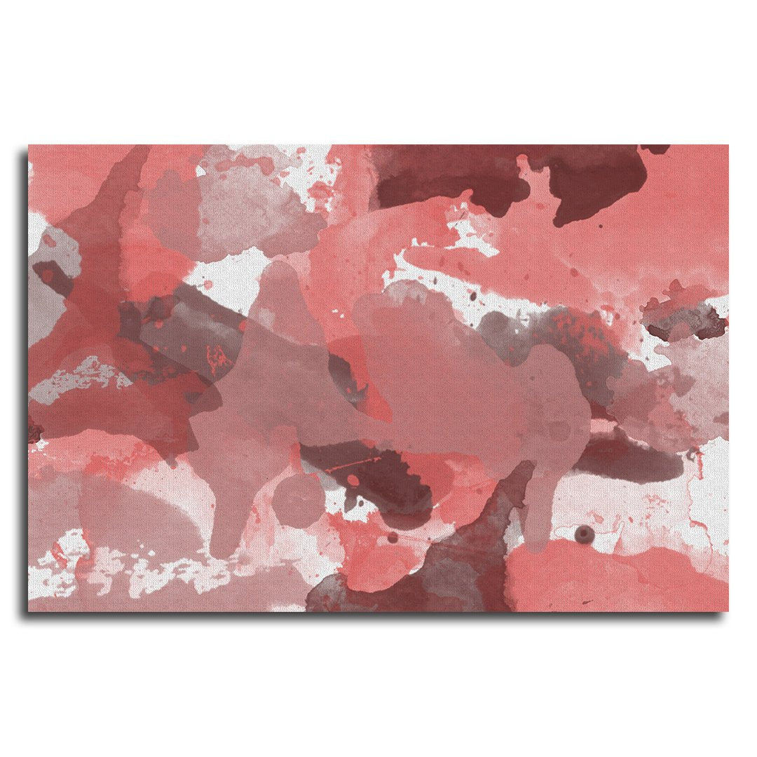Red Splatters Watercolor - Peel and Stick Removable Wallpaper Full Size Wall Mural - PIPAFINEART
