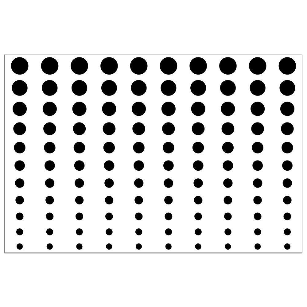 Reduced Black Dots on Solid White Illustration - Peel and Stick Removable Wallpaper Full Size Wall Mural - PIPAFINEART