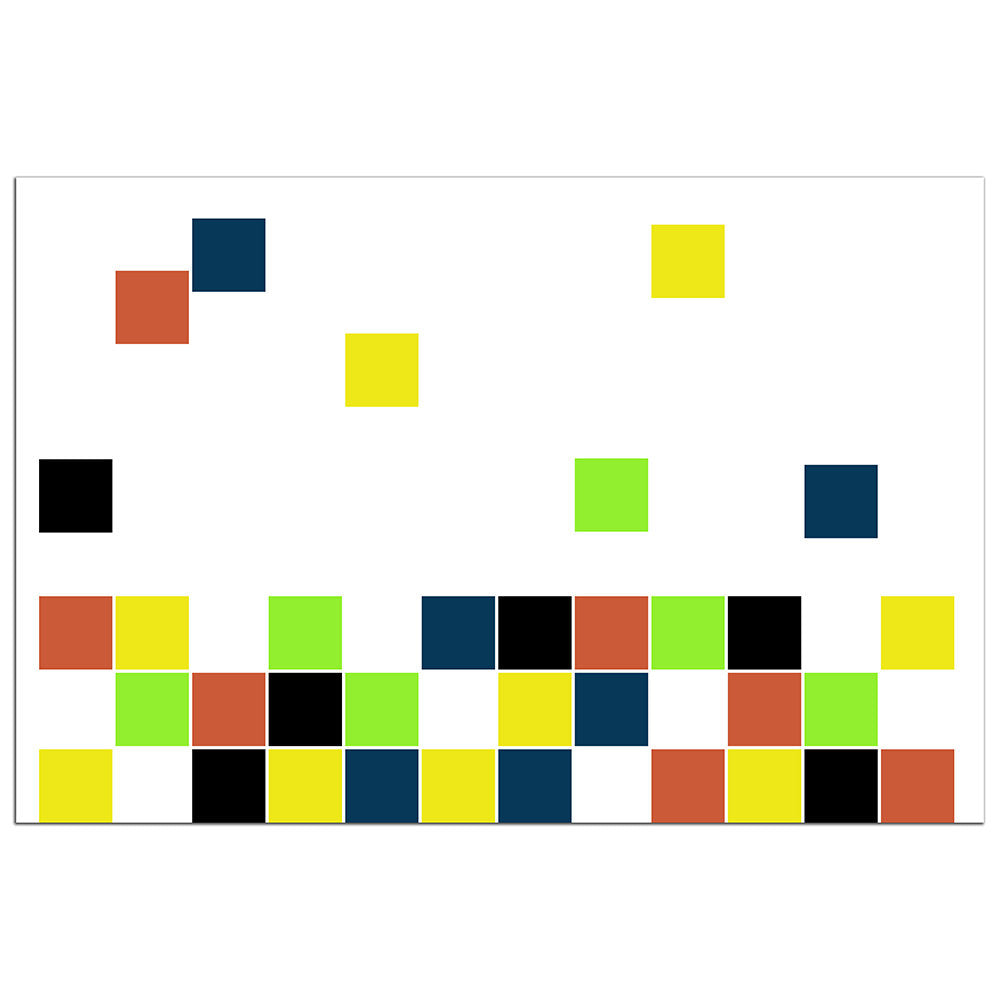 Retro Blocks - Peel and Stick Removable Wallpaper Full Size Wall Mural - PIPAFINEART