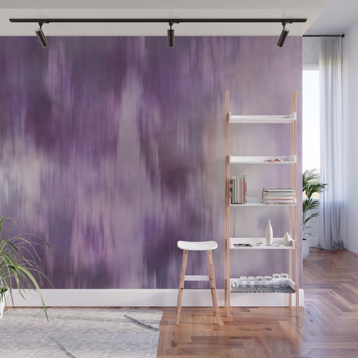 Purple Fusion Watercolor Patches - Peel and Stick Removable Wallpaper Full Size Wall Mural - PIPAFINEART
