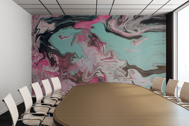 Mixed Art Texture - Fluid Art - Acrylic Dirty Paint Pour 1 - Adhesive Wallpaper - Removable Wallpaper - Wall Sticker - Full Size Wall Mural - PIPAFINEART