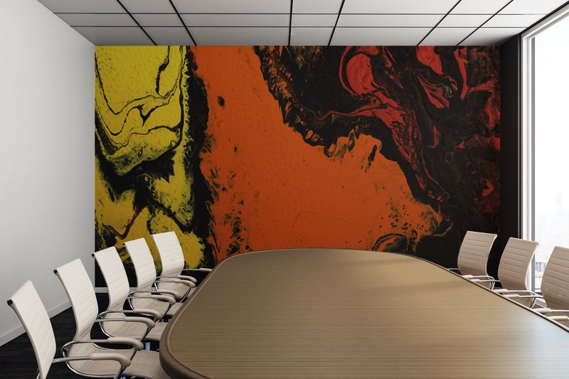 Removable Wall Mural - Wallpaper Abstract Artwork - Fluid Art Pour 5 - PIPAFINEART