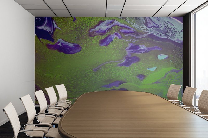 Removable Wall Mural - Wallpaper Abstract Artwork - Fluid Art Pour 12 - PIPAFINEART