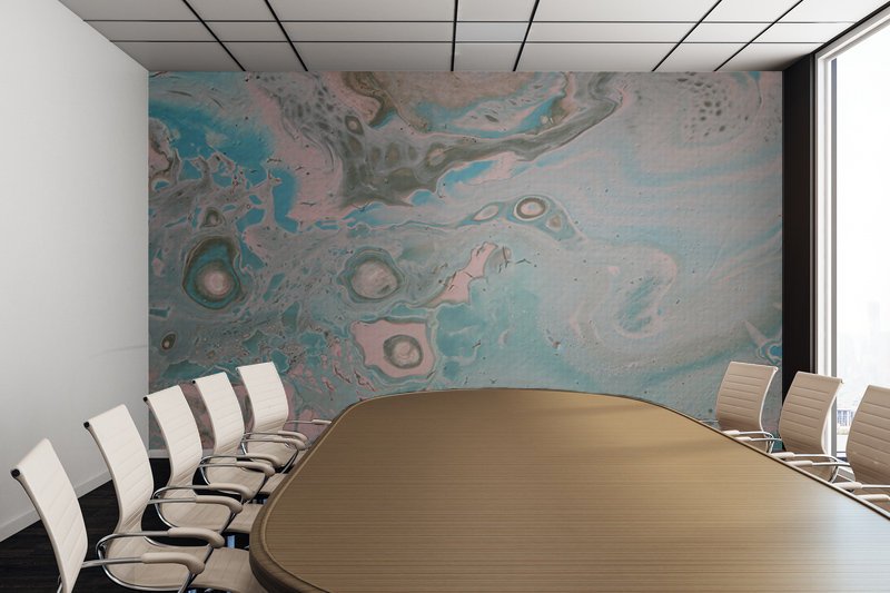 Removable Wall Mural - Wallpaper Abstract Artwork - Fluid Art Pour 18 - PIPAFINEART