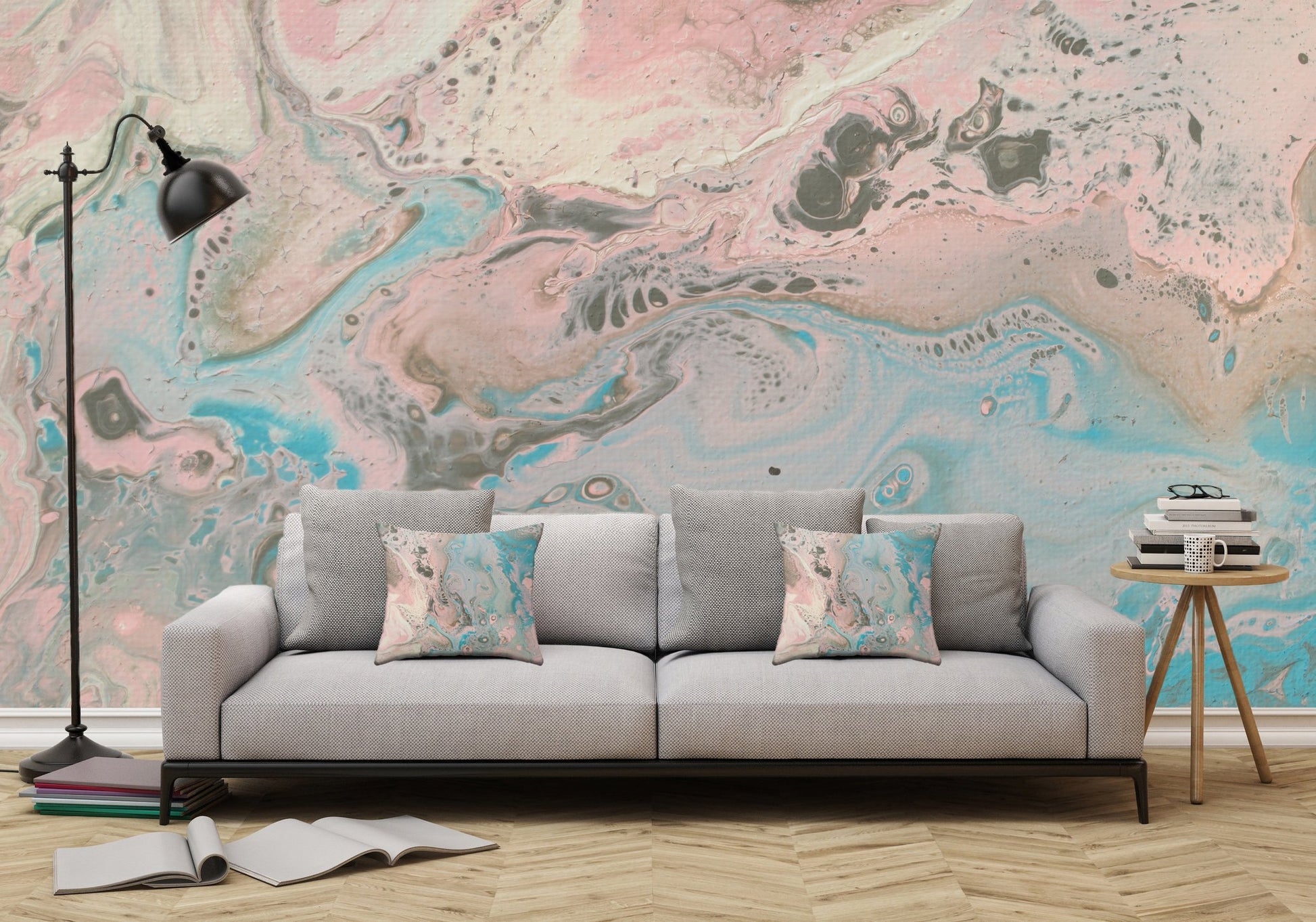 Removable Wall Mural - Wallpaper  Abstract Artwork - Fluid Art Pour 17  - PIPAFINEART