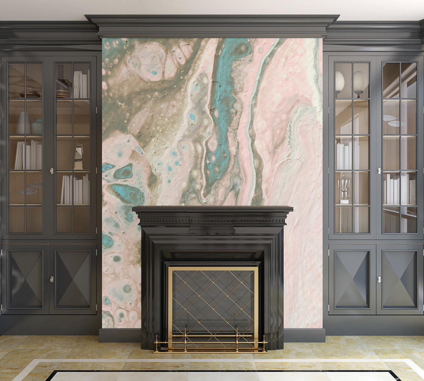 Removable Wall Mural - Wallpaper Abstract Artwork - Fluid Art Pour 20 - PIPAFINEART