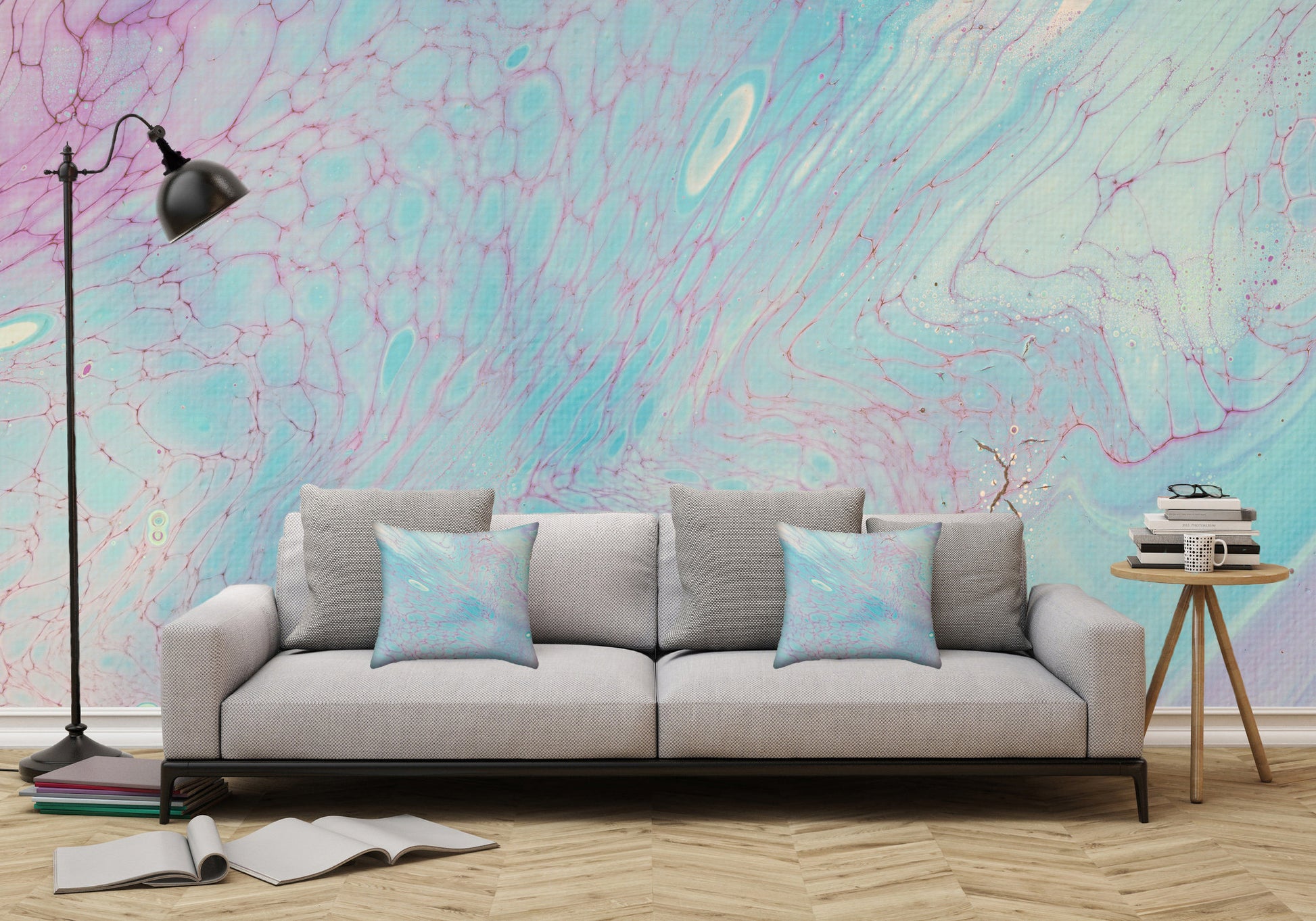 Removable Wall Mural - Wallpaper  Abstract Artwork - Fluid Art Pour 23  - PIPAFINEART