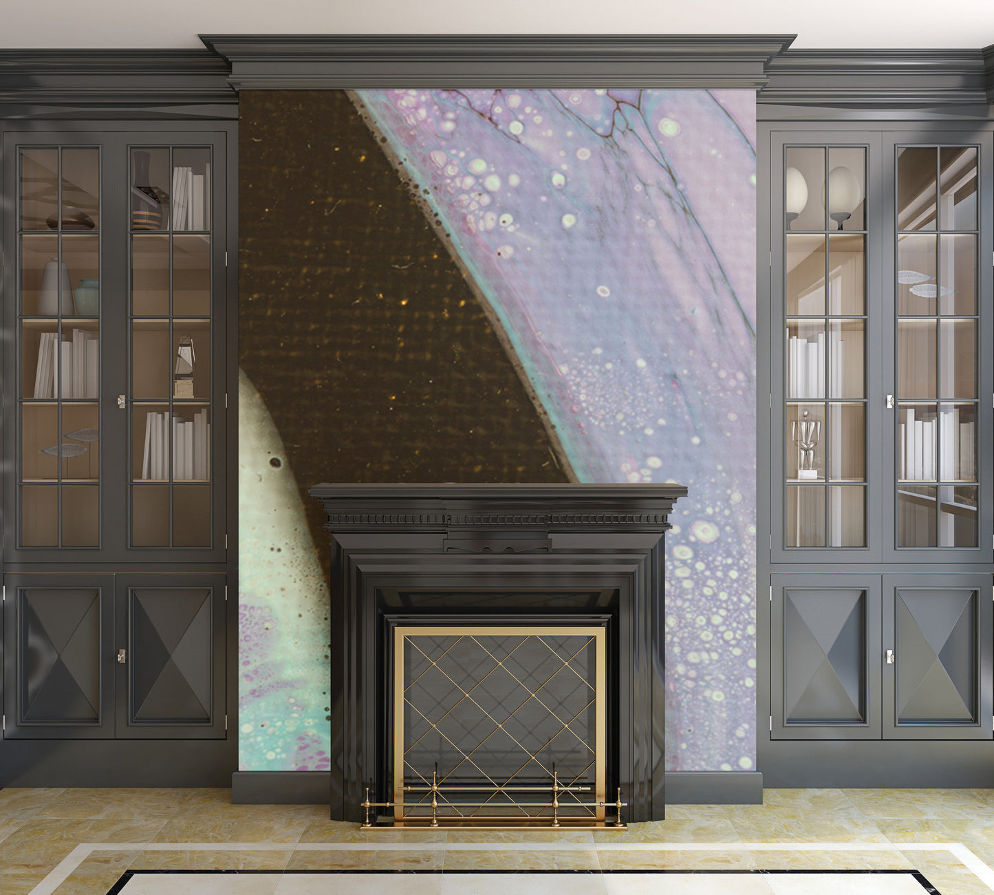 Removable Wall Mural - Wallpaper  Abstract Artwork - Fluid Art Pour 25  - PIPAFINEART