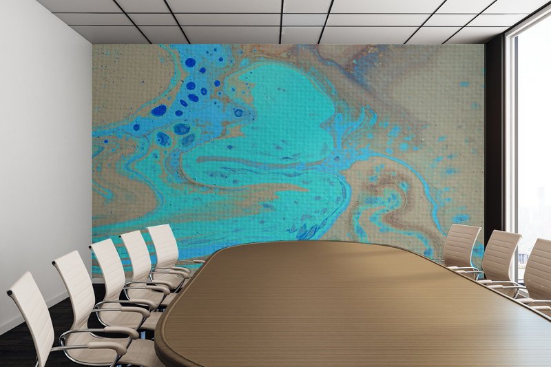 Removable Wall Mural - Wallpaper  Abstract Artwork - Fluid Art Pour 28  - PIPAFINEART