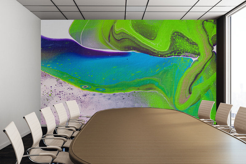 Removable Wall Mural - Wallpaper Abstract Artwork - Fluid Art Pour 31 - PIPAFINEART