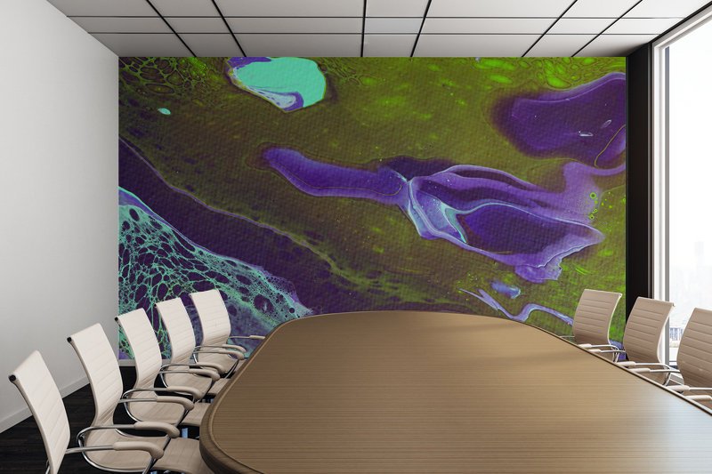 Removable Wall Mural - Wallpaper Abstract Artwork - Fluid Art Pour 32 - PIPAFINEART