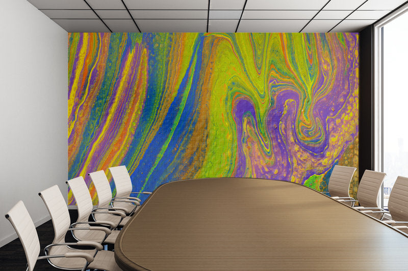 Removable Wall Mural - Wallpaper  Abstract Artwork - Fluid Art Pour 33  - PIPAFINEART