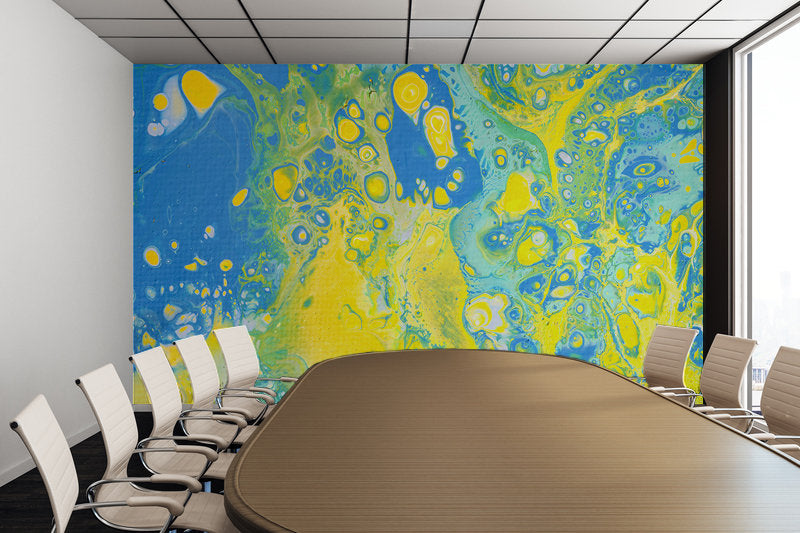 Removable Wall Mural - Wallpaper  Abstract Artwork - Fluid Art Pour 36  - PIPAFINEART