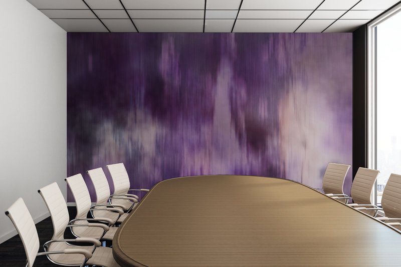 Purple Fusion Watercolor Patches - Peel and Stick Removable Wallpaper Full Size Wall Mural - PIPAFINEART