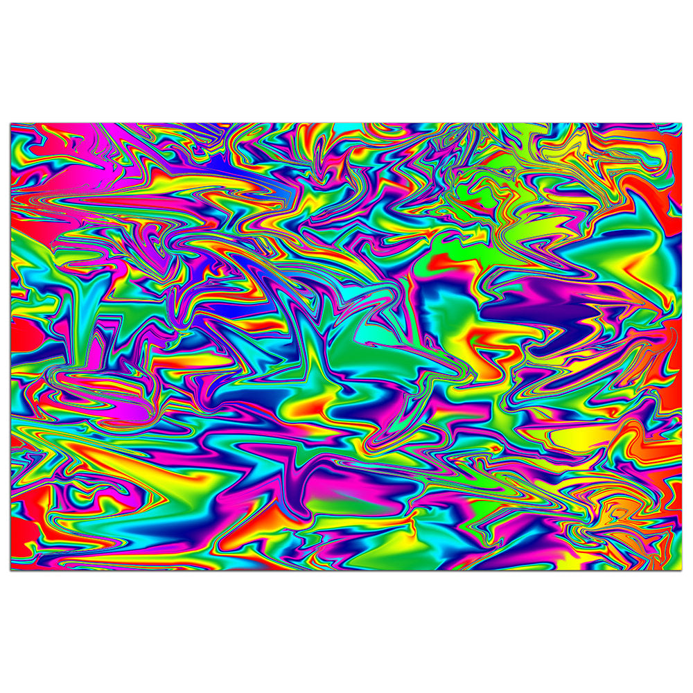 Fluid Art - Color Chaos Multi-Colored - Adhesive Wallpaper - Removable Wallpaper - Wall Sticker - Full Size Wall Mural  - PIPAFINEART