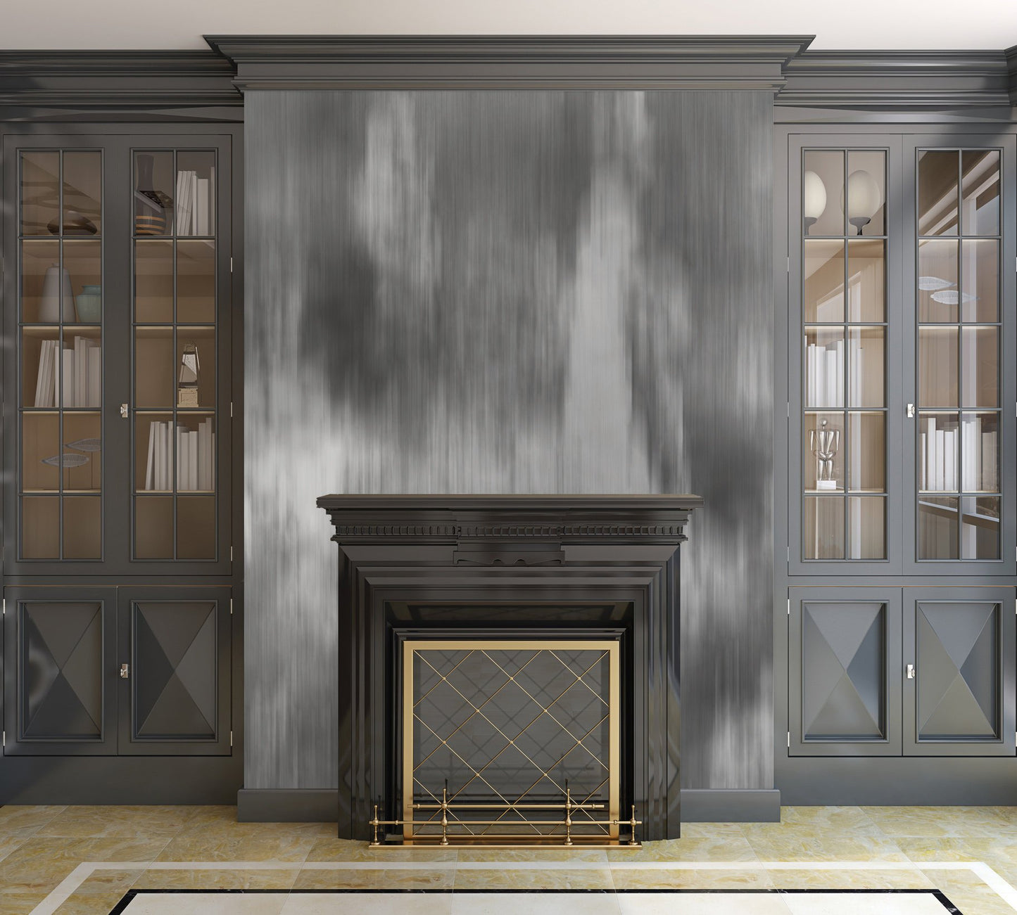 Smokey Mist Illustration - Peel and Stick Removable Wallpaper Full Size Wall Mural - PIPAFINEART