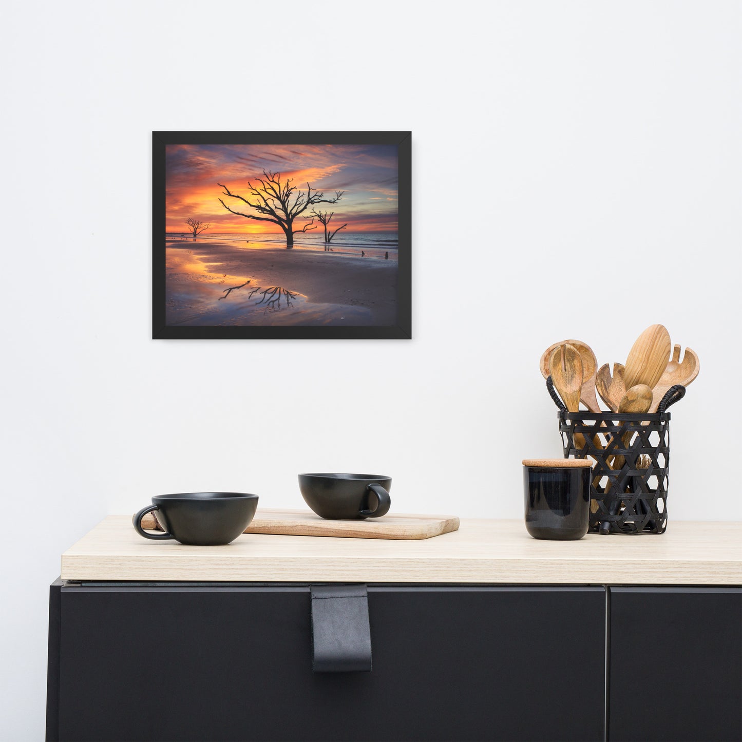 Sunrise and Trees at Edisto Island Framed Wall Art Print