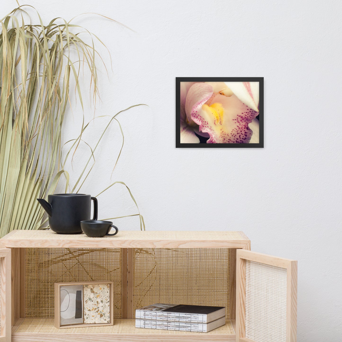 Close-up of Orchid Floral Nature Photo Framed Wall Art Print