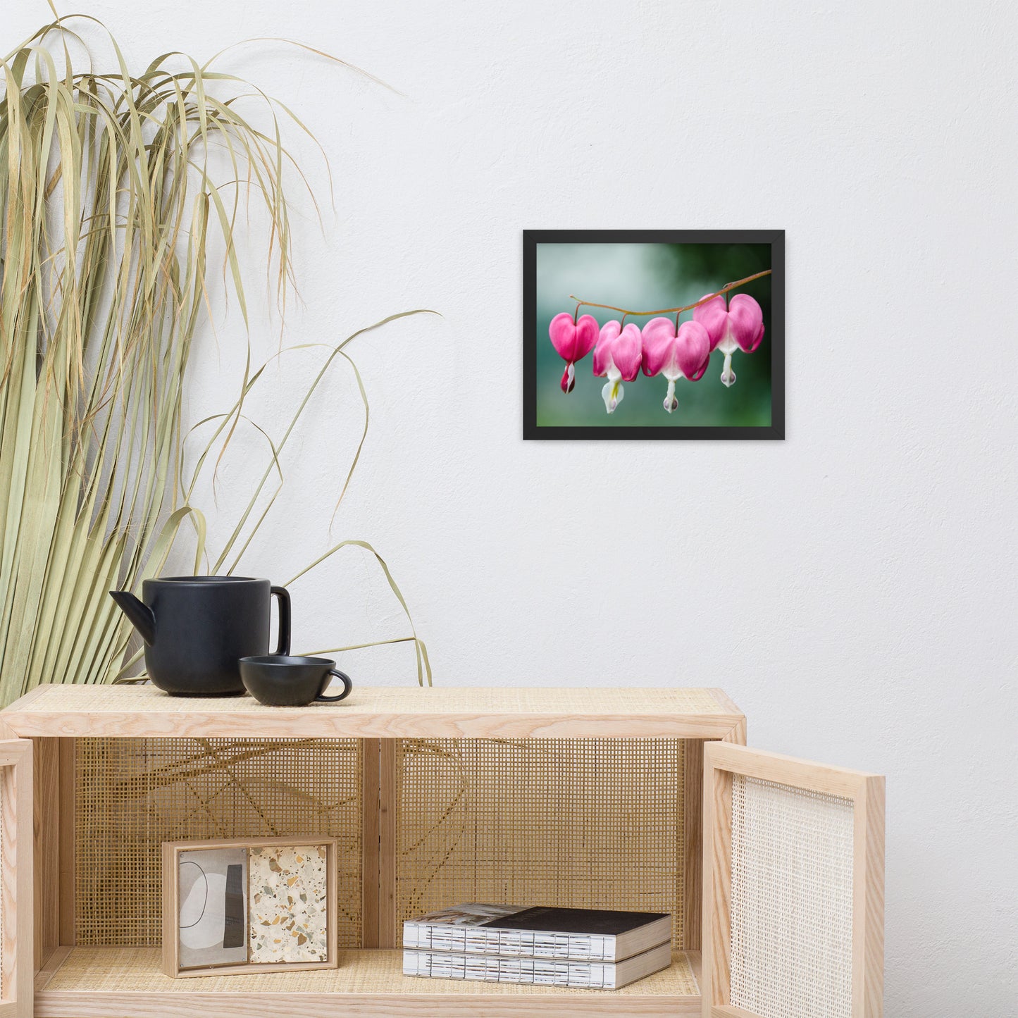 Be Still My Bleeding Heart Floral Nature Photo Framed Wall Art Print