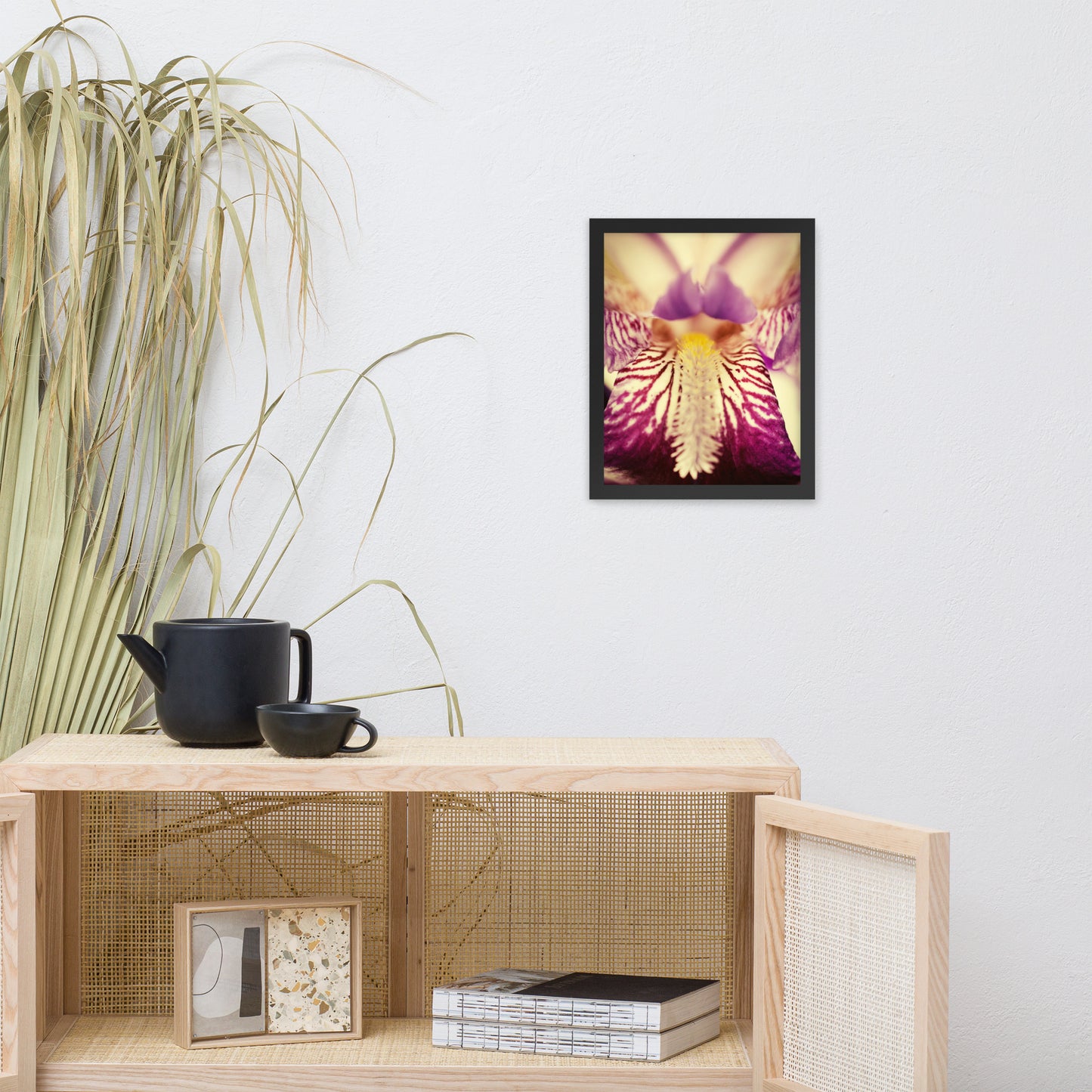 Wall Art Flowers Pictures: Antiqued Iris Floral / Flora / Botanical / Nature Photo Framed Wall Art Print - Artwork - Modern Wall Decor