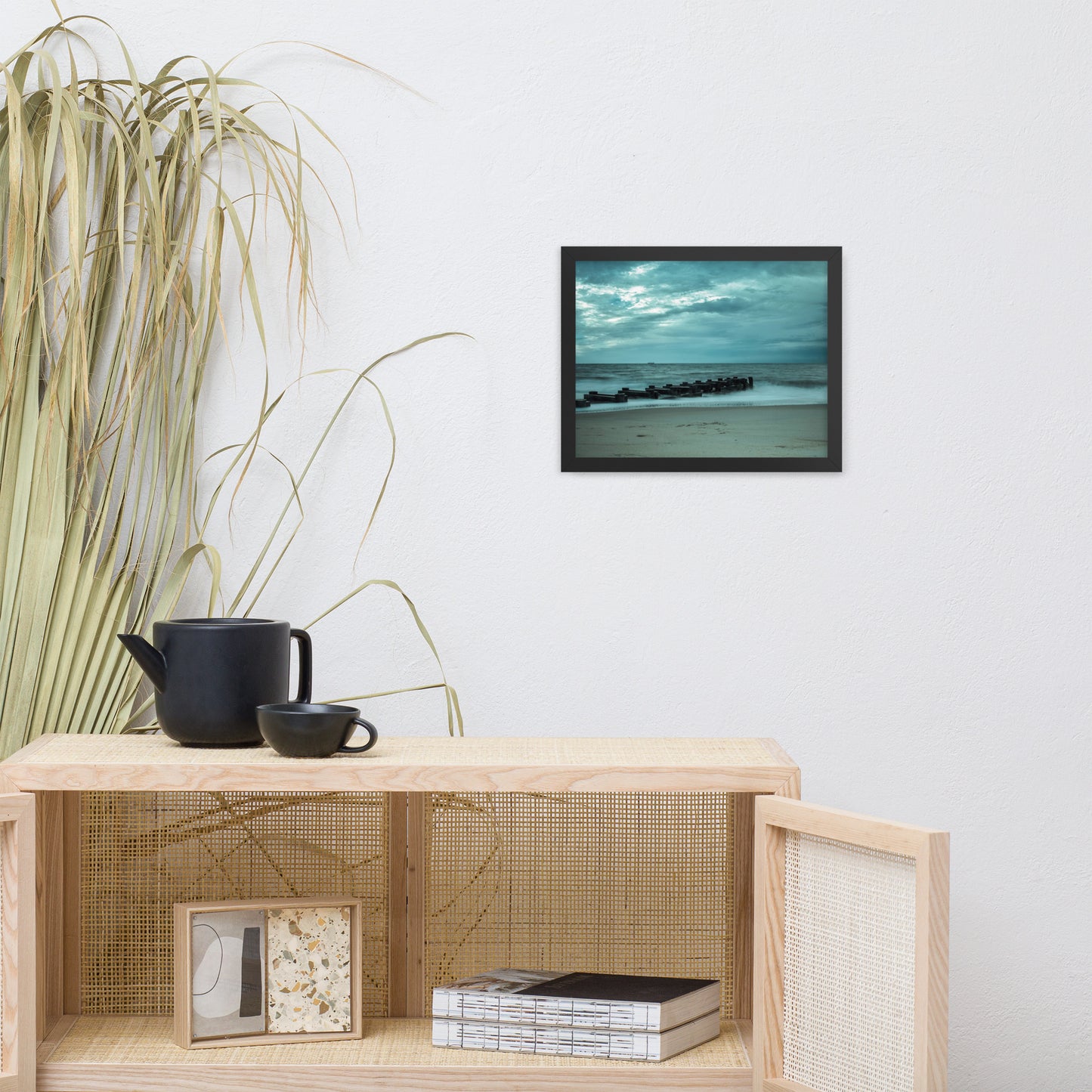Blue Morning at Rehoboth Coastal Landscape Framed Photo Paper Wall Art Prints