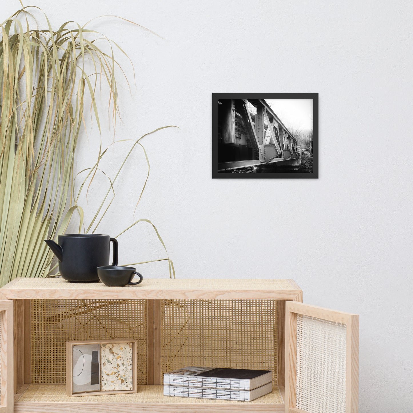 White Clay Creek Bridge Rural Landscape Framed Photo Paper Wall Art Prints