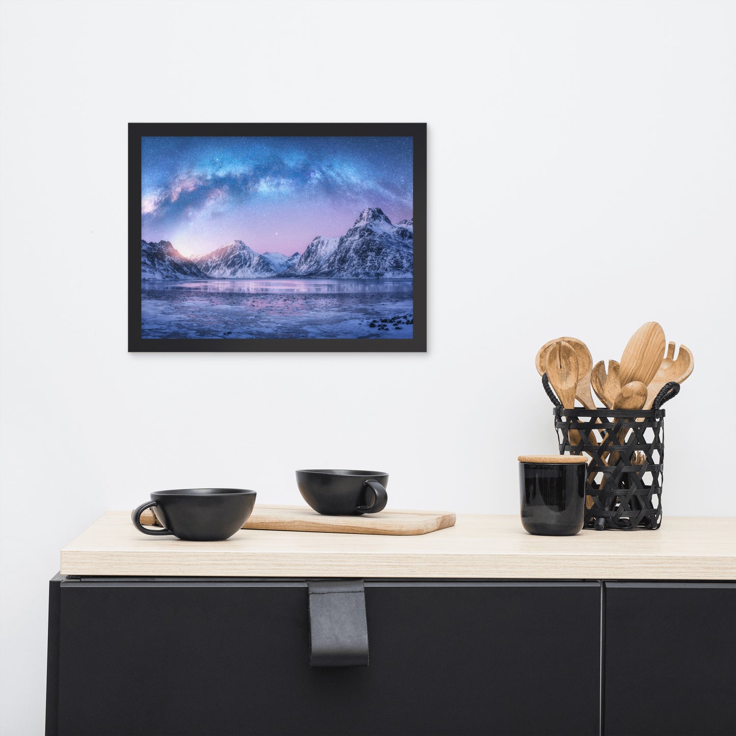 Milky Way Lofoten Islands, Norway Framed Wall Art Prints