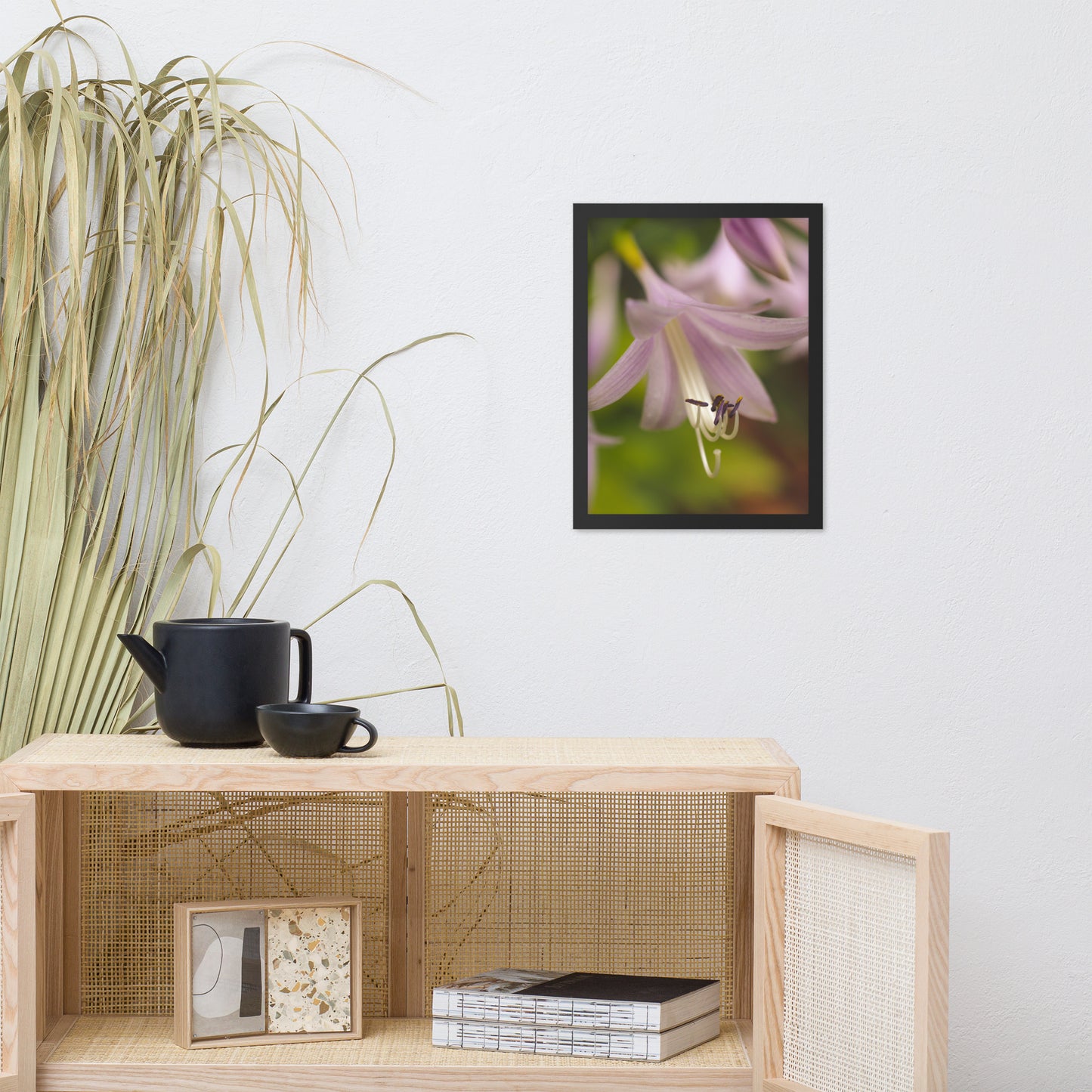 Close-up Hosta Bloom Floral Nature Photo Framed Wall Art Print