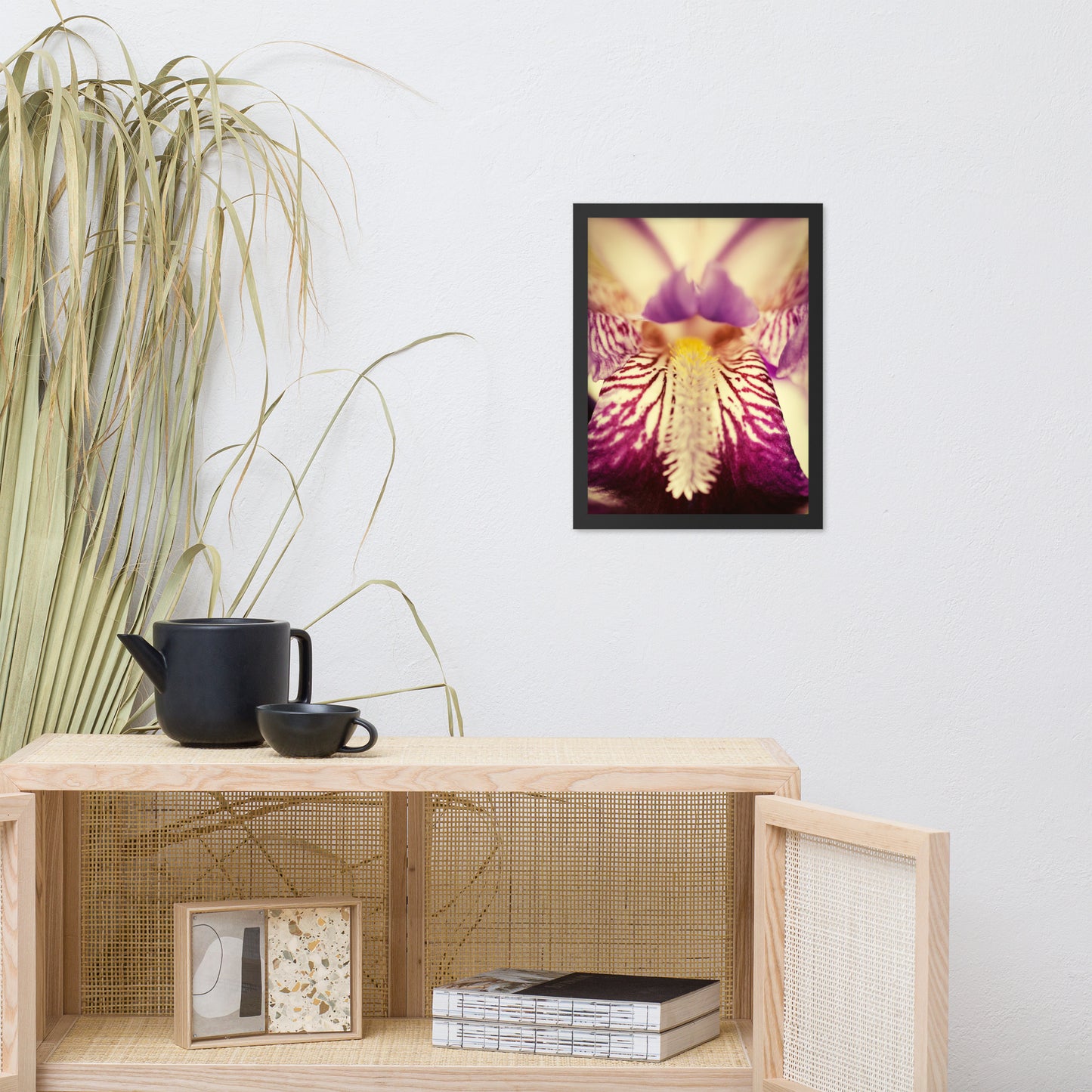 Floral Wall Art: Antiqued Iris Floral / Flora / Botanical / Nature Photo Framed Wall Art Print - Artwork - Modern Wall Decor